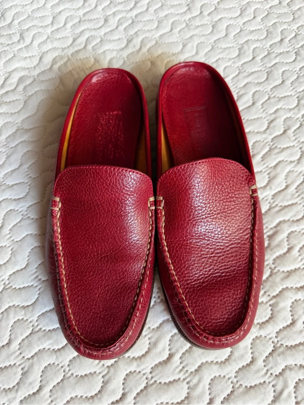 Cole Haan Women’s Burgundy Red Leather Backless Loafer Mules Size 7B (Med)